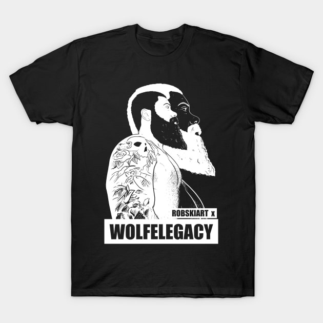 Wolfelegacy white lines T-Shirt by RobskiArt